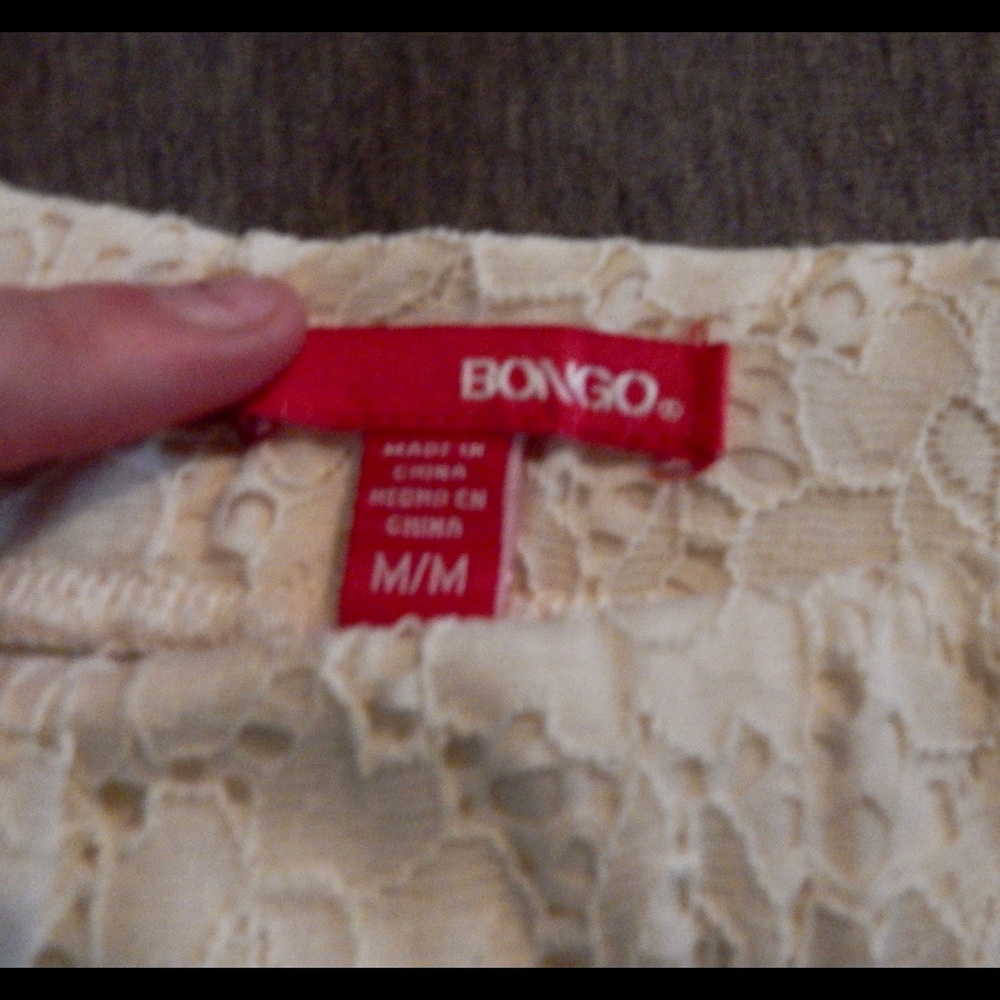 Off-white Textured Mini Skirt - Picture 3 of 3